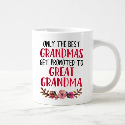 Promoted to Great Grandma Mug Only the Best Grandmas Get Promoted Cute Fam Gift