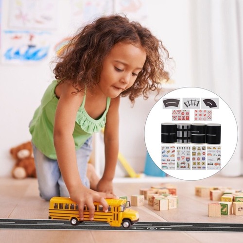 13 Pcs Eisenbahn Straße Band Straße Aufkleber Band Verkehrs Washi Band - Afbeelding 2 van 12