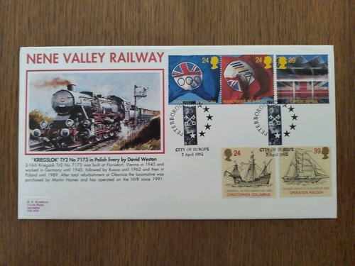 1992 Europa FDC Nene Valley Railway Cover