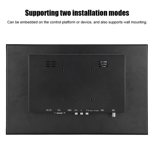 EU Plug 15.6in 16:9 1920x1080 HD Screen Metal Industrial Display Non Touch N NEW - Zdjęcie 4 z 12