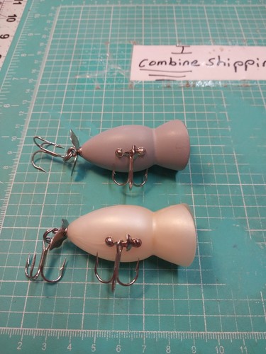 Vintage 1980s Hula Popper Blanks I Added Hooks And Spinner You Can Paint Them... - Picture 2 of 15