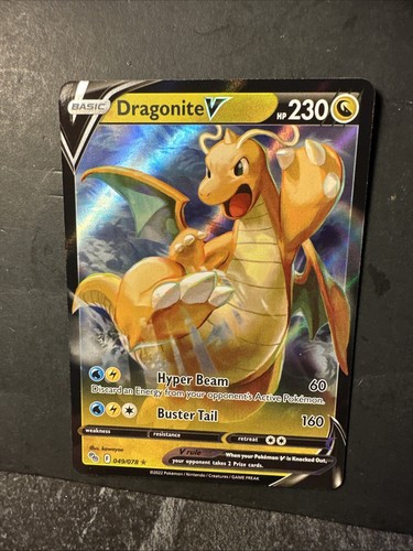 Nintendo Pokémon Go Set 2022 Dragonite V Star 49/78 Holo Olografico Full Art - Foto 5 di 6