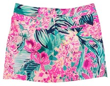 Lilly Pulitzer Nicki Skort Via Flora Print Size 10 Cotton Spandex Skirt Skort