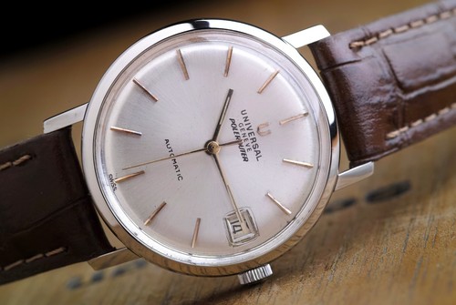 BELLO POLEROUTER AUTOMATICO GENÈVE UNIVERSALE anni 60 • 34 mm • Cal. 1-69 •... - Foto 11 di 19