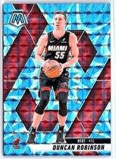 2024-25 Panini Mosaic Duncan Robinson Reactive Blue Mosaic Prizm #24 Heat