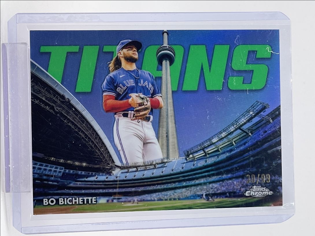 BO BICHETTE 2023 TOPPS CHROME TITANS GREEN REFRACTOR BLUE JAYS /99 Q4657