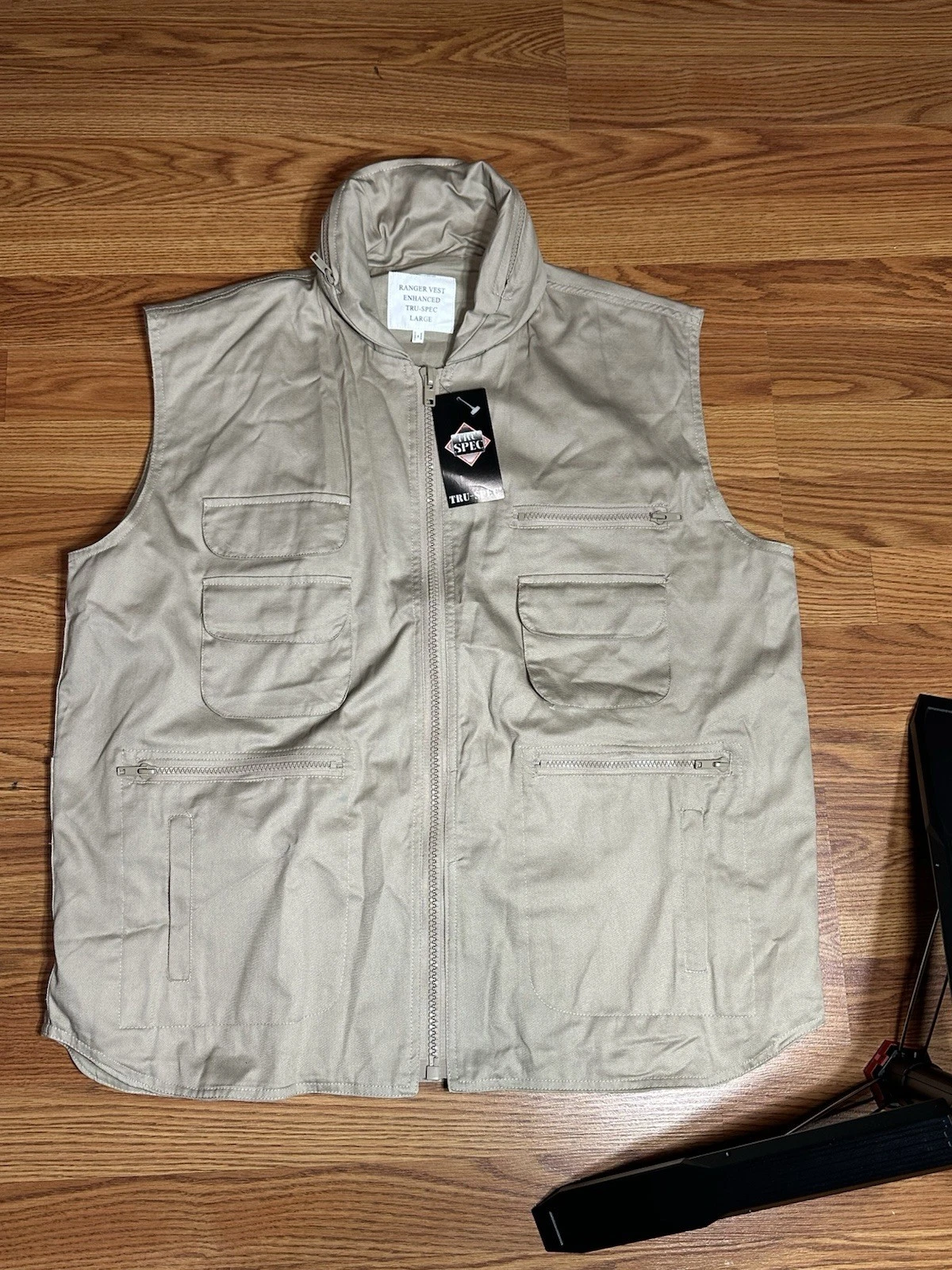 Tru-Spec Men's Beige Outdoor Fishing Vest w Many Pockets Utility Gorpcore Sz XL