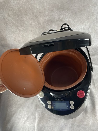 VitaClay VM7900-8 Cup Smart Organic Multicooker Black Clay Pot Steamer - Picture 7 of 13