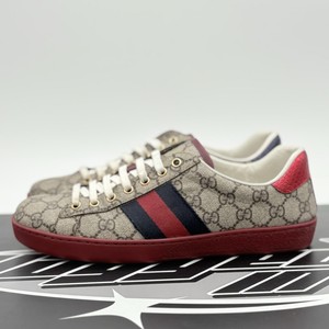size 12.5G - Gucci GG Supreme Low Top Sneakers Canvas Beige Red Blue Green Gucci 12G Gucci GG Supreme Low Top Sneakers Beige Red Blue  main image 3