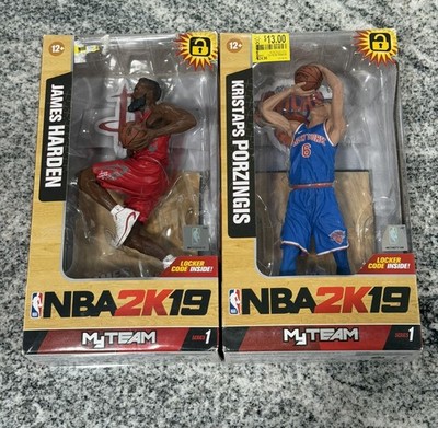 NBA 2K19 KRISTAPS PORZINGIS & JAMES HARDEN FIGURE MY TEAM SERIES 1 NEW IN BOX