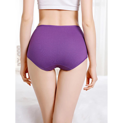 3Pcs/Lot Women's Underwear Plus Size Cotton Panties High Waist Briefs Sexy. - Bild 12 von 26