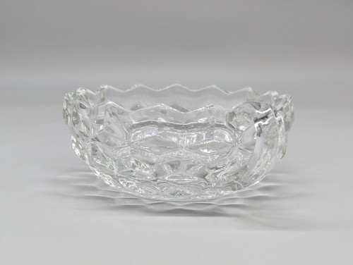 Cuenco de caramelo de pañal con mango de vidrio transparente Fostoria vintage pesado 4,5" - Imagen 5 de 10