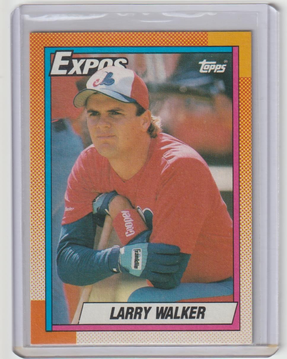 Larry Walker 1990 Topps Rookie RC #757 Expos Rockies Hall of Fame