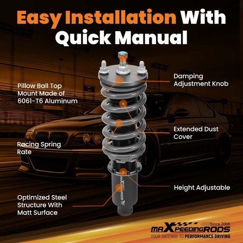 24 Levels Adjustable Coilover For Honda Civic EC8 EC9 ED2 ED3 ED4 ED5 1988-1991 - Picture 6 of 12