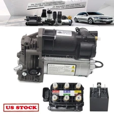 Air Suspension Compressor Pump +Valve Block & Relay For Mercedes ML GL W166 X166