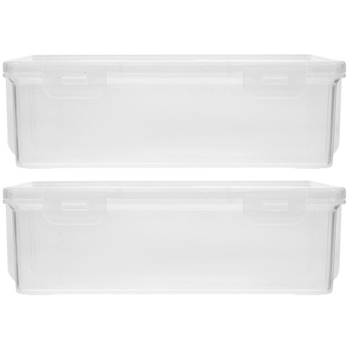 Tarro de almacenamiento de pan de 2 piezas contenedor de caja de cocina de plástico para casero - Imagen 12 de 12