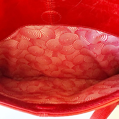 HOBO INTERNATIONAL Vintage Red Glazed Leather Organizer Crossbody Shoulder Bag - Picture 7 of 11