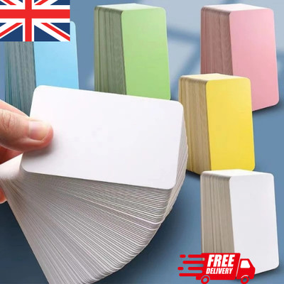 100 Stck. Leere Kraftpapier Flash Karten Zum Selbermachen Nachricht Gruß Einladung Studienkarten