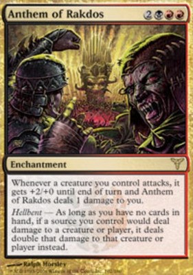 1x Anthem of Rakdos Moderate Play MTG Magic - Kid Icarus -