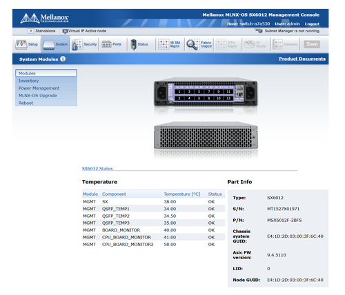 Mellanox SX6012 MSX6012F-2BFS 12x 40G/56G FDR QSFP Infiniband Switch MLNX-OS - Picture 2 of 9