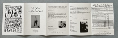 Nick Cave & The Bad Seeds Original Promo Newsletter October 1995 - Picture 3 of 4