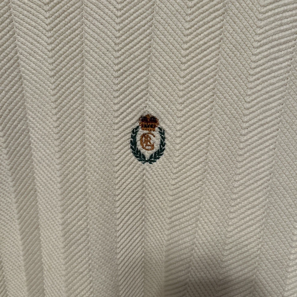 Suéter de punto de algodón crema grande de colección años 90 Chaps Ralph Lauren para hombre Foto 3 de 4