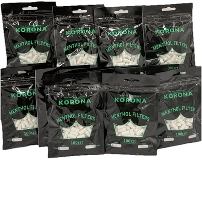 12 X Korona Menthol Filters. Total Of 1,200 Menthol Filter Tips. FREE SHIPPING - image 1 of 2