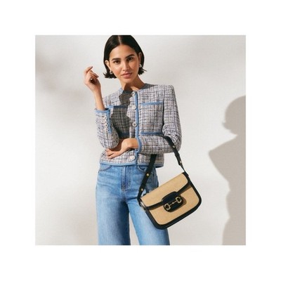 VERONICA BEARD | Darla Tweed Jacket Blue Trim Cropped Blazer Size 2