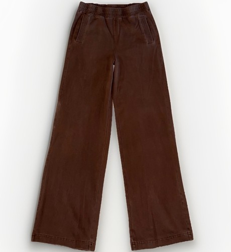 Mono B Relaxed braune Freizeithose Mineralwäsche weites Bein mit Taschen Medium