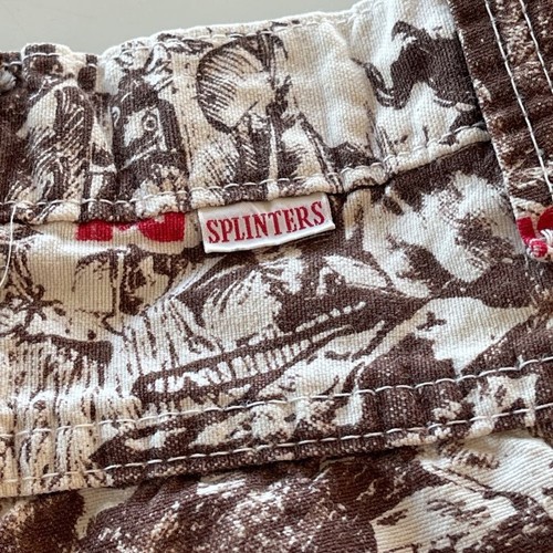 Billy The Kid Shorts Boys Waist 21 Multicolor Old West Theme Frayed Hem Vintage - Picture 5 of 6