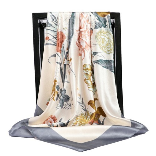 Seidenschal für Damen Quadratisches Taschentuch Mode Schal Hijab Elegant - Bild 8 von 21