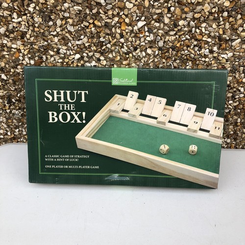 New Traditional Wooden Shut The Box Family Fun Game