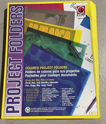 C - Line 25 Pack Polypropylene Project Folders, # 62124 -Red - New
