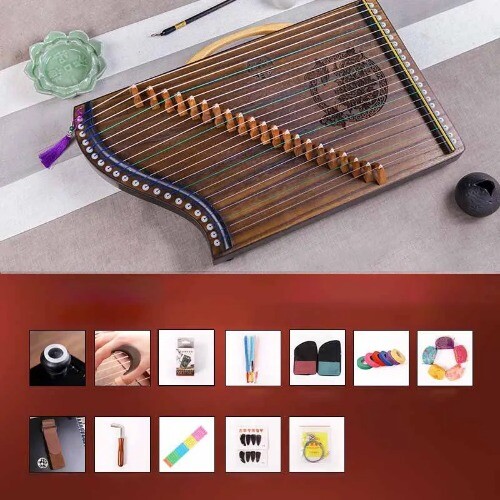 Small 21-strings Guzheng Beginners Professional Play Musical Instrument Portable - Picture 32 of 35