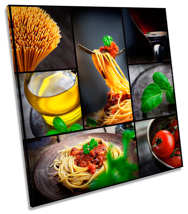 Pasta Italian Kitchen Food Drink SQUARE BOX FRAMED CANVAS ART Print Pasta Italian Kitchen Food Drink SQUARE BOX FRAMED CANVAS ART Print