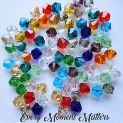 150 x 3 mm KRISTALL GLAS BICONES PERLEN FACETTIERT BICONE PERLEN 5301 Farbe wählbar
