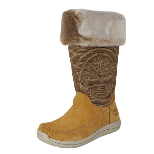 Timberland Holly Berry hoher Weizen 33706 kleine Kinderstiefel Winterleder Gr. 3 Y