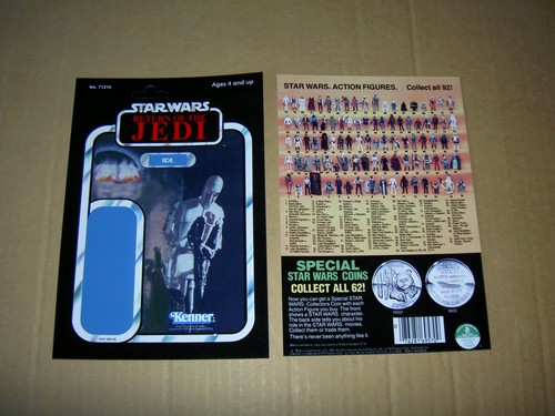 Vintage Star Wars BACKING CARD'S,FIGURES,ORIGINAL SIZE! FRONT + BACKS! CARDBACK - Bild 69 von 100