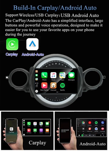 9" Android 11.0 Auto Radio GPS Carplay Für MINI / MINI COOPER R56 R60 2007-2013 - Bild 4 von 12