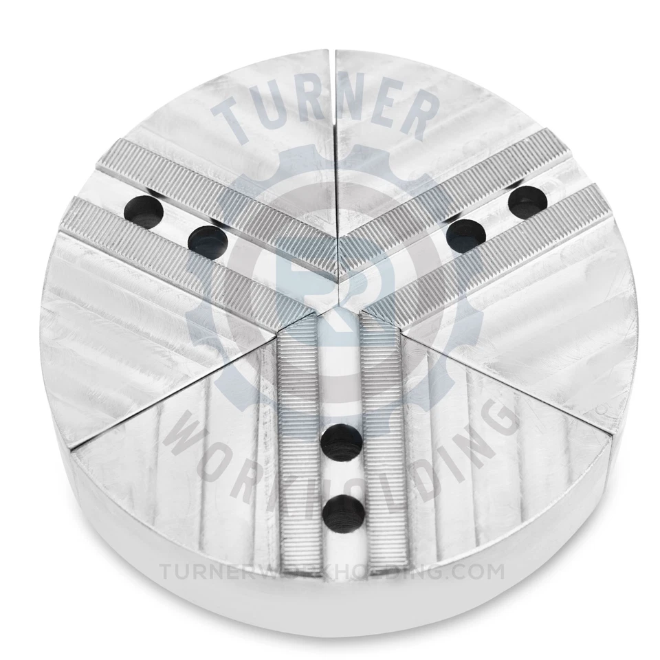 6 英寸铝圆形全握把馅饼软爪适用于 KITAGAWA CHUCK (B206) 2 英寸HT 3 件套 — 第 2/4 张图片