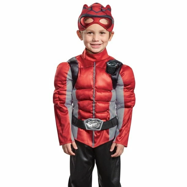 Nuevo Disfraz Muscular Halloween Beast Morphers RED POWER RANGER Niños Pequeños 3T-4T Foto 3 de 4
