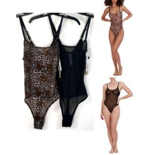 Steve Madden Sheer Mesh Teddy Thong Bodysuit Choose Size  Color New SM11840