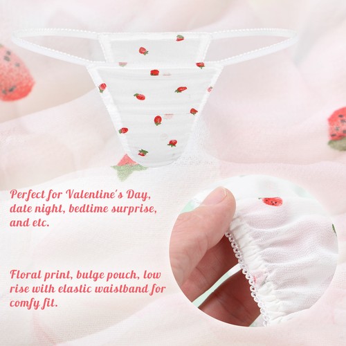 Herren Blumenmuster niedrig erhöht G-String Tanga Sissy Höschen Bikini Slips Unterwäsche - Bild 38 von 83
