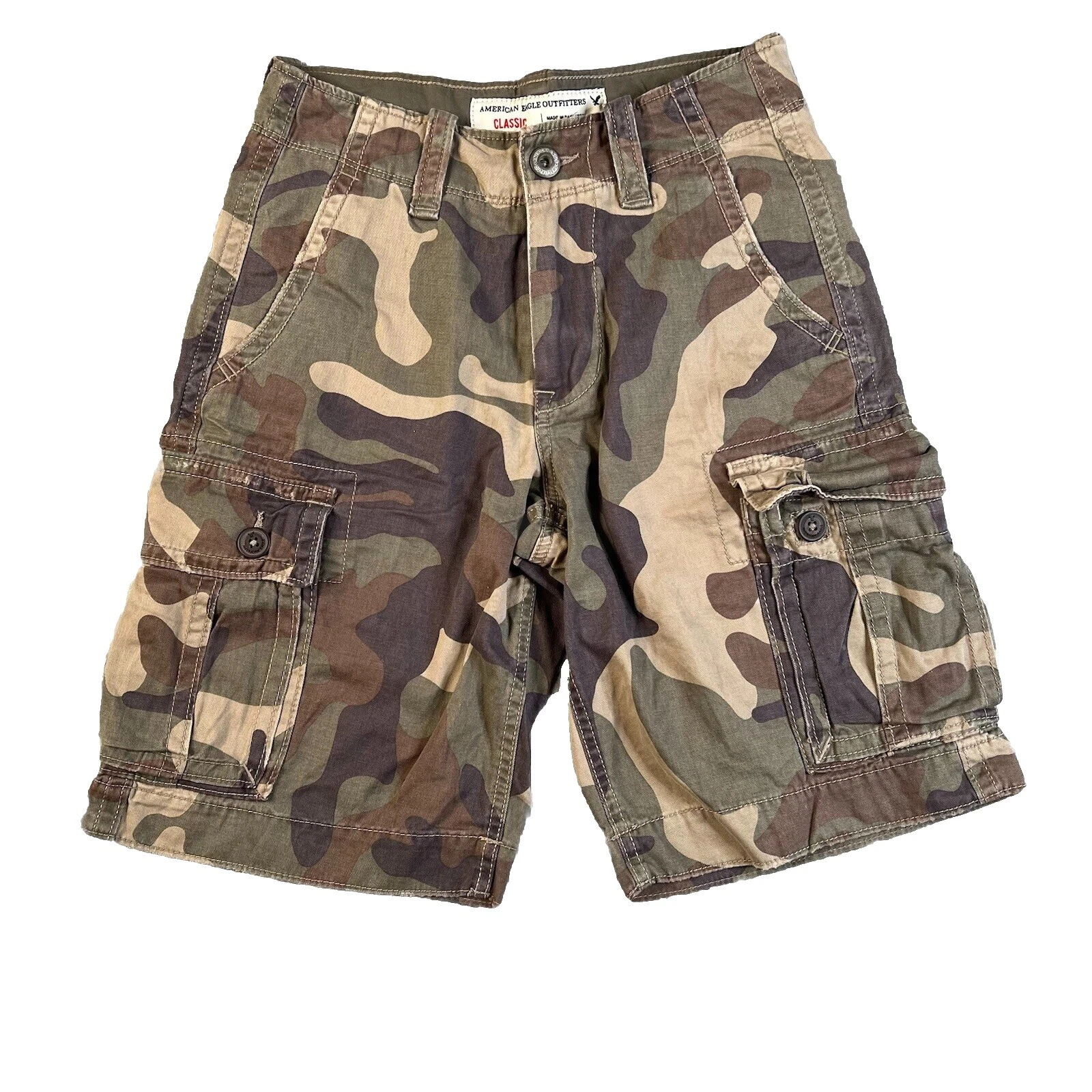 Pantalones cortos de camuflaje American Eagle Outfitters algodón para hombres