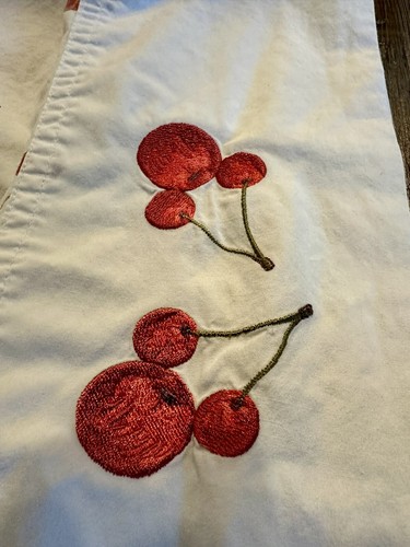Disney Store Mickey Minnie Mouse Ears Cherries Embroidery Standard Pillowcase - Picture 4 of 8