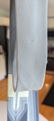 Vtg Vitaliano Pancaldi Silk Necktie Gray and White Art Deco Design 3.1 x 55.5" - Picture 9 of 9