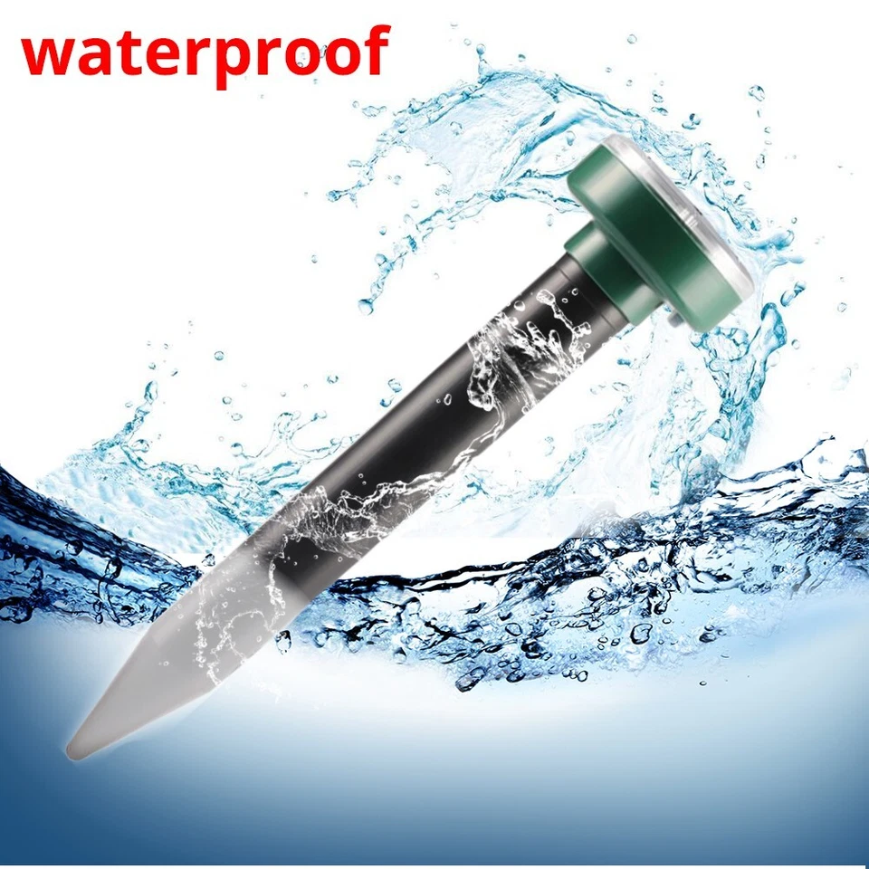 4 Pezzi Repellente Ad Ultrasuoni Solare Per Talpe Topi Gatti Scaccia Animali - Immagine 4 di 4