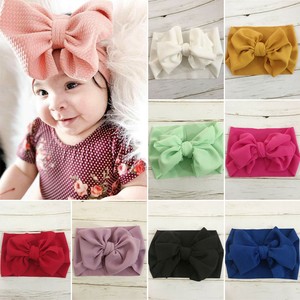 Baby Rabbit Headband Cotton Elastic Bowknot Hair Band Girls Bow-knot Newborn Bow