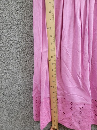 Splendid Smocked Eyelet Dress Girls' 14 Sherbert Solid Square Neck Pullover - Picture 7 of 15