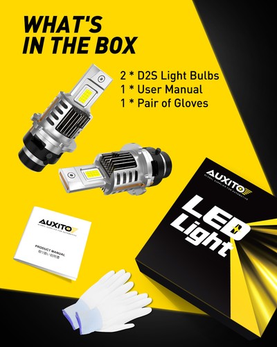 AUXITO D2S D2C D2R D2H LED Headlight Bulbs 6000K/set High low beam Super White - Picture 8 of 13
